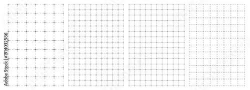 Black grid blueprint background. Black line on white background for technical drawings, architectural plans, digital interfaces, and geometric design templates with precision