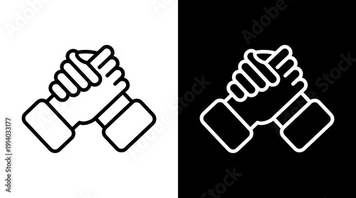 Support White Icon Set Vector 