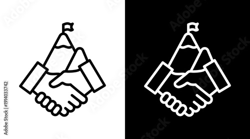 Success White Icon Set Vector 