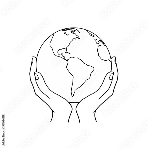 Hands holding the Earth