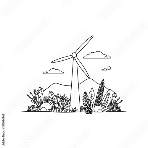 Renewable Energy Wind Turbine Landscape