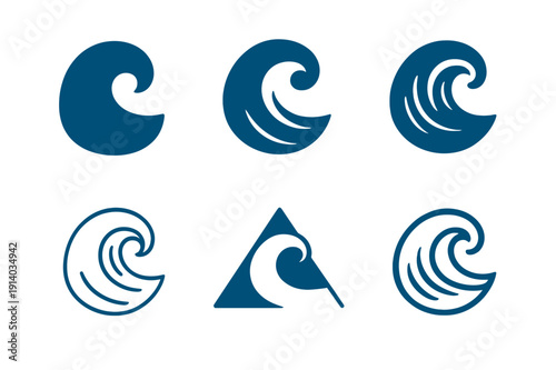 Nature-Inspired Logo Variations. Graphic design trends nature inspired design example. Icon set. Set Logo of Graphic design trends nature inspired design