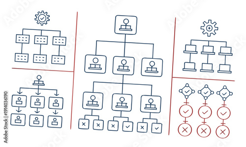 Iconic Representation of Organizational Structures and Decision-Making Processes in a Simple Diagrammatic Format