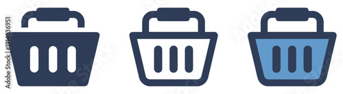 shopping basket icon collection set