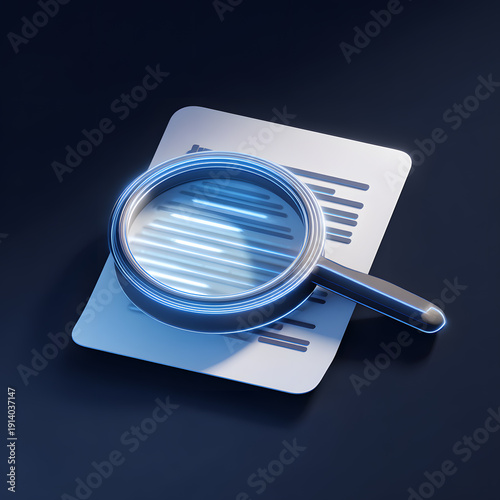 File under magnifying glass