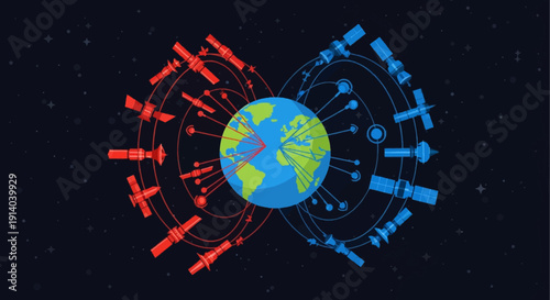 Satellite Orbits Around Earth