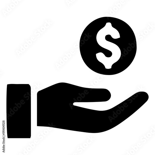 Receive Money Hand Icon