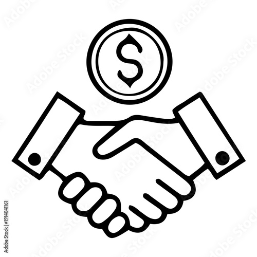 Deal Handshake Money Icon