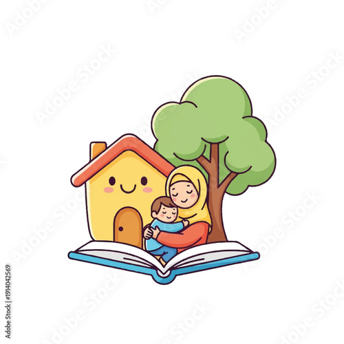 Family Reading Story Book