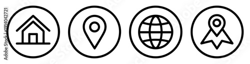 company information icon set collection