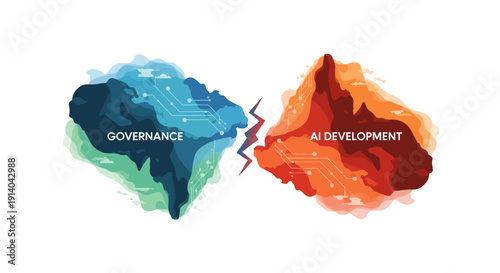 Governance vs AI Development Concept