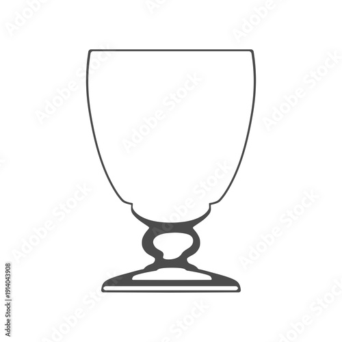 Sign of glass of wine isolated on white background.