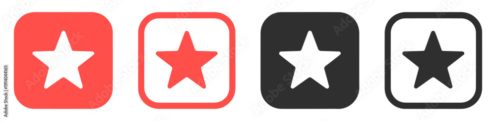 Fototapeta premium star icon set vector collection