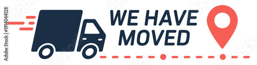 we have moved delivery truck icon