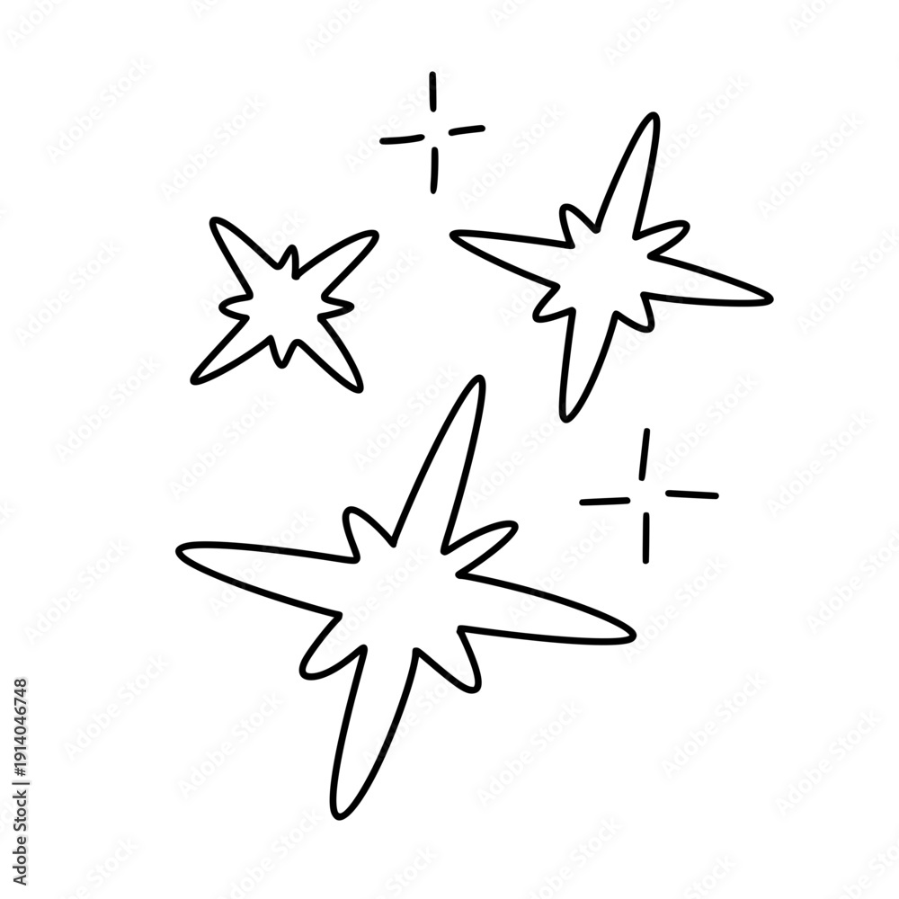 Fototapeta premium Vector Star Outline 