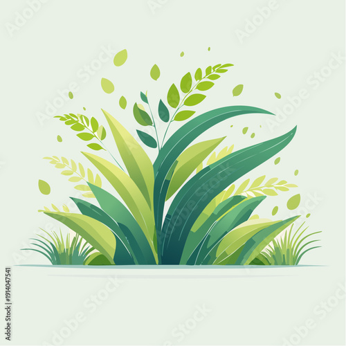 Vibrant Greenery A Lush and Verdant Illustration of Nature's Beauty