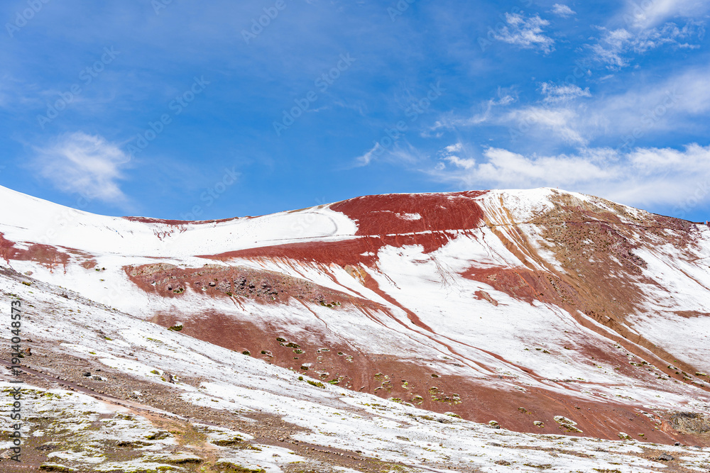 custom made wallpaper toronto digitalScenic winter landscape with the snow covered Red Valley seen from the Vinicunca mountain viewpoint also called Rainbow Mountain, in Peru