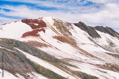 Wallpaper Mural Scenic winter landscape with the snow covered Red Valley seen from the Vinicunca mountain viewpoint also called Rainbow Mountain, in Peru Torontodigital.ca