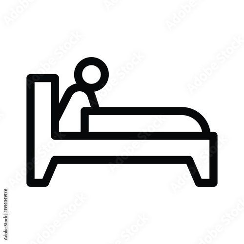 wake up outline icon vector design good for web or mobile app