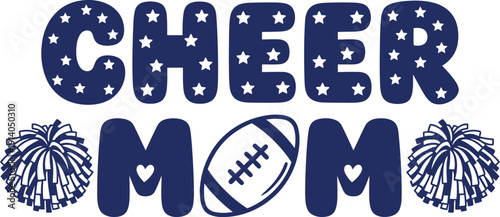 Cheer Mom Football Design