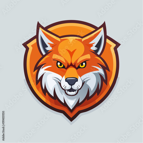 Fierce Fox Mascot Logo - Aggressive Animal Emblem for Gaming and Sports Teams