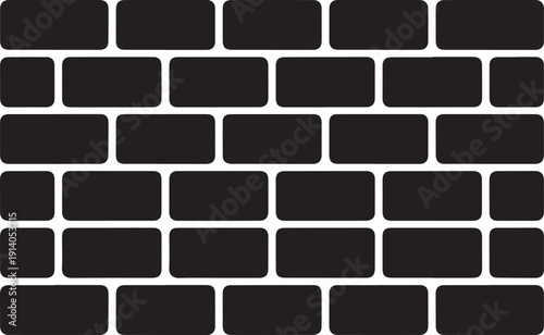 brick wall pattern with gray bricks and white grout lines