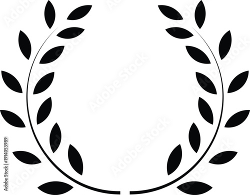 Laurel Wreath Leaf Frame Icon.
