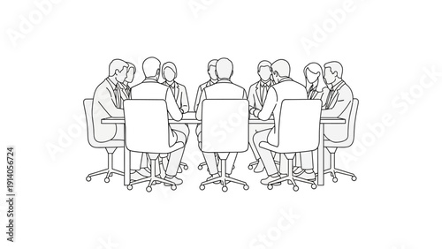 diverse business professionals collaborating in a corporate meeting around a conference table discussing strategy illustrating teamwork and effective communication.