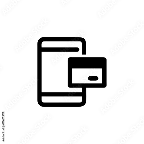 Vector illustration of a hand holding a mobile phone icon as a smart technology symbol for web and business communication design