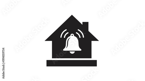 Obraz na plátně Smart Home Alarm System Icon Illustration.