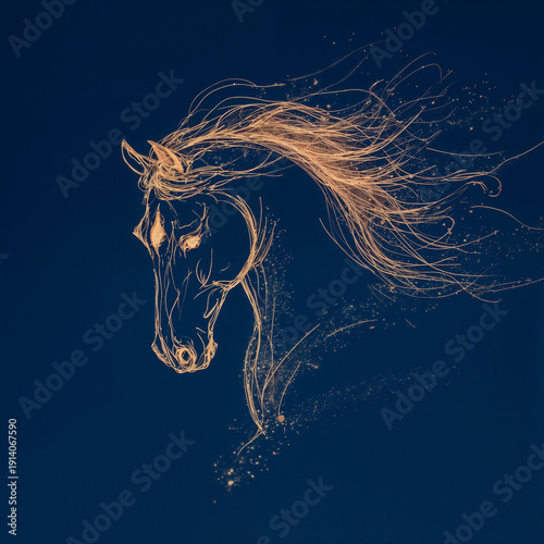 Portrait of the Fire Horse, symbol of 2026 