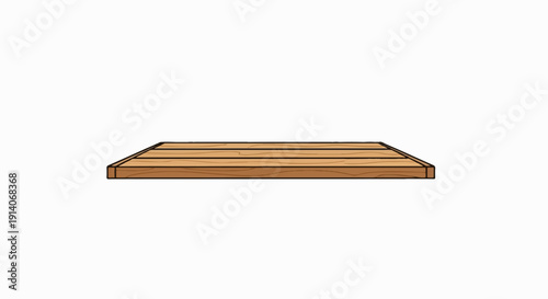 Wooden planks form a simple platform, suggesting a rustic or industrial surface