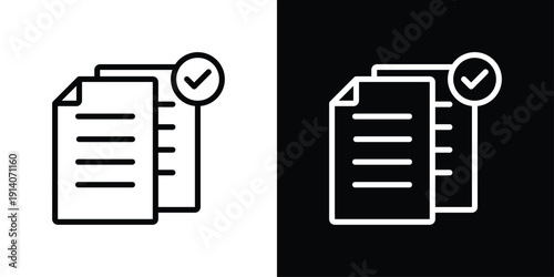 Data Validation Icon Sheet Black And White