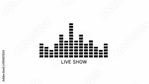 Sound wave live show graphic design.