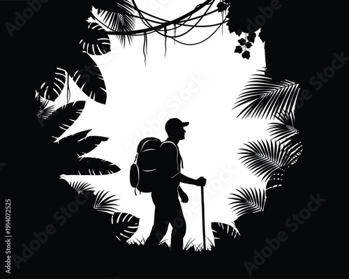 Diverse Outdoor Hiker Silhouette Collection