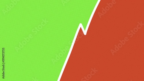 comparation background green and red with two side and loop animation