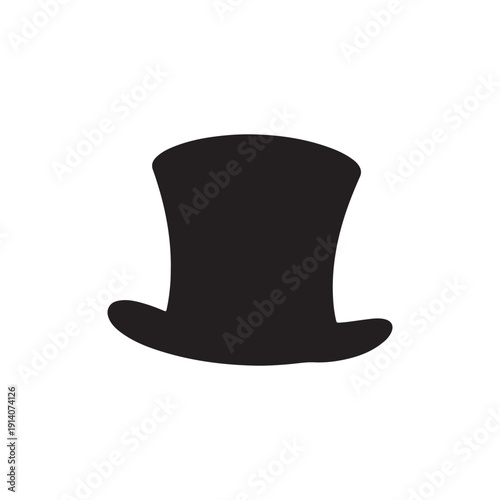 Uncle sam cartoon hat Silhouette symbol on white background