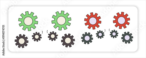 Roller Skates Cogs Mechanism Mugs amounts of Digital Wallets money Dollar Banking Icons