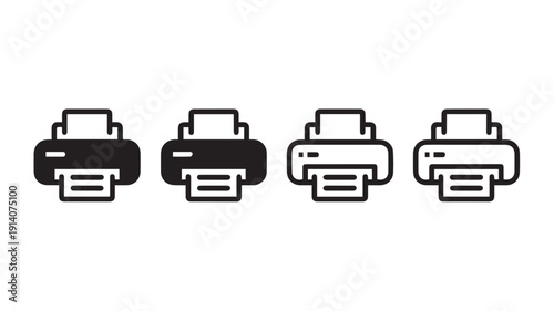 Print icon set. printer icon vector.