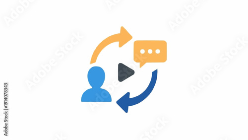 Graphic Illustration of Communication Cycle Process.