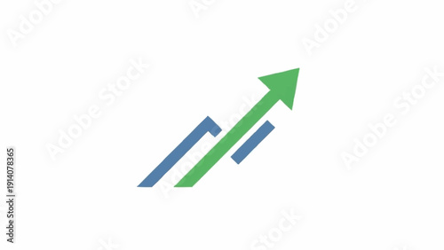 Free Download Green Arrow and Blue Arrows Upward Trending. - GFXLoad
