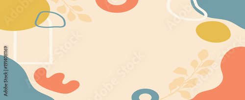 minimalist abstract background with abstract line art