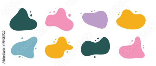  abstract organic shapes collection irregular liquid forms