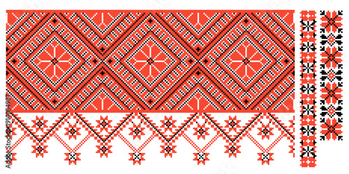 Set of Slavic ornamental patterns symbolizing ancestors and harvest