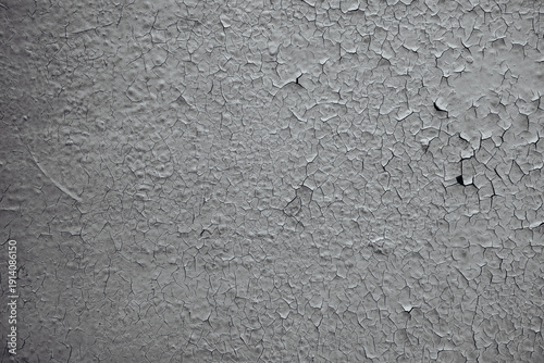 Canvas-taulu Cracked gray wall paint texture for weathered building and urban background conc