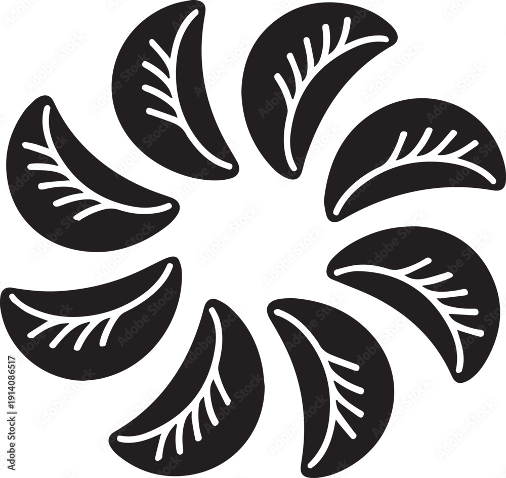 Fototapeta premium Four black silhouette disposable cups with straws, modern graphic for drinks and beverages