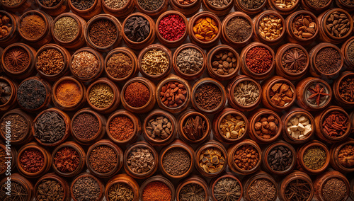 Wallpaper Mural Diversity of Exotic Spices Background for Culinary and Healthy Food Concept Torontodigital.ca