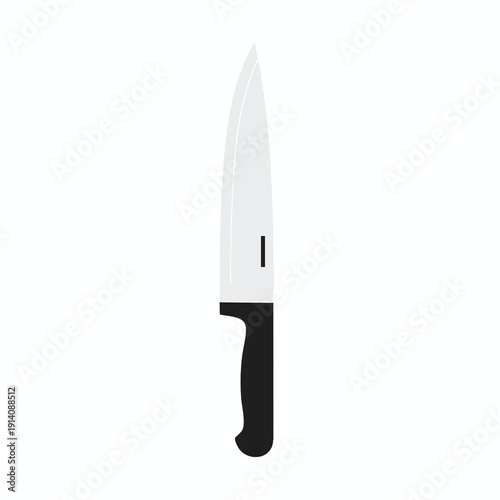 Sharp Kitchen Knife with Black Handle