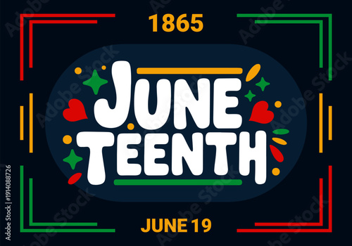 Juneteenth June 19, 1865 freedom celebration background
