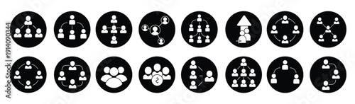  referral program icon vector set referral illustration sign